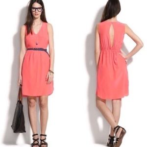 Madewell Neon Silk Open Back Barbie Dress